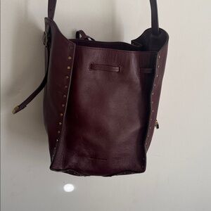 Isabel Marant Burgundy Studded Leather Bag